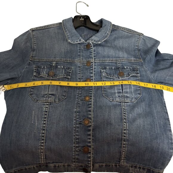 Kut From The Kloth Blue Denim Jacket Size L - Picture 9 of 11